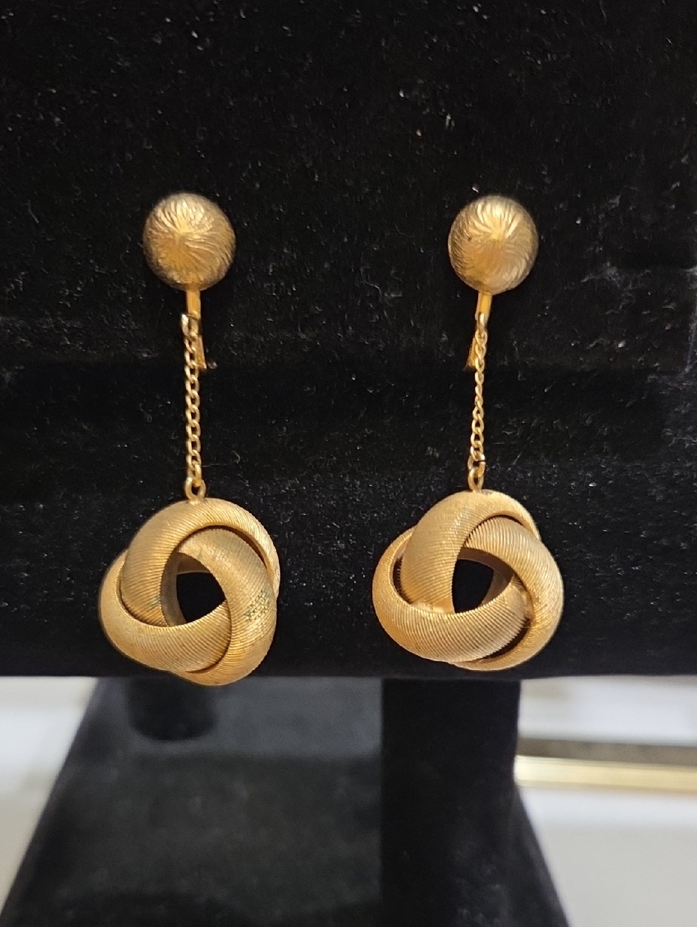 Les Bernard Gold-Tone Knot Drop Earrings